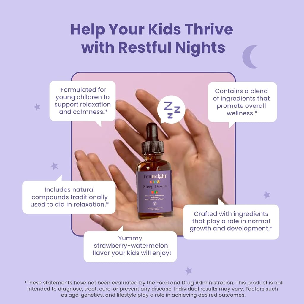 TruHeight Kids Sleep Tincture dropper ready for 1 mL dosage.