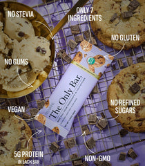 Truvani bar closeup ingredients showing almonds and dates