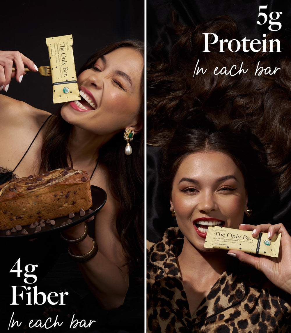 Truvani bar dairy-free gluten-free label, suitable for sensitive diets.