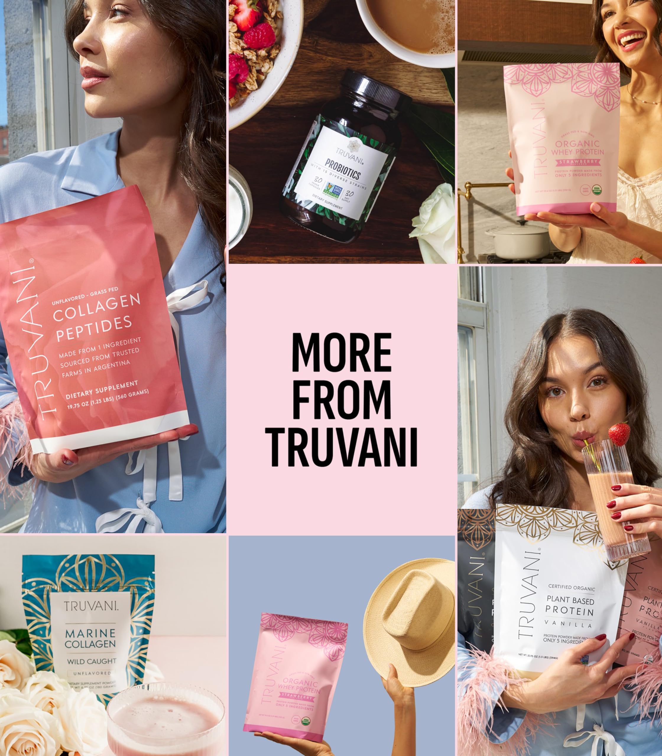 Truvani Dairy-free Gluten-free label on clean ingredients