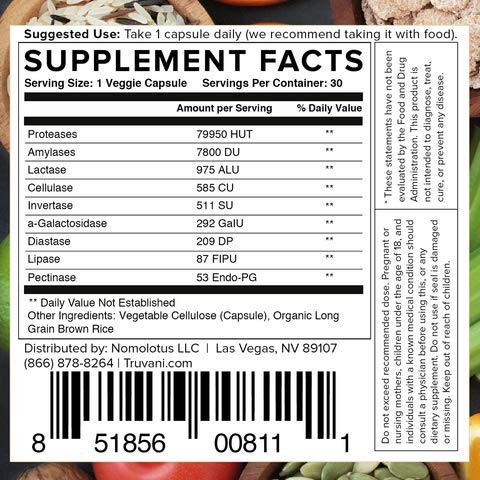 Truvani Digestive Enzymes use-at-meal scene suggesting support for meals
