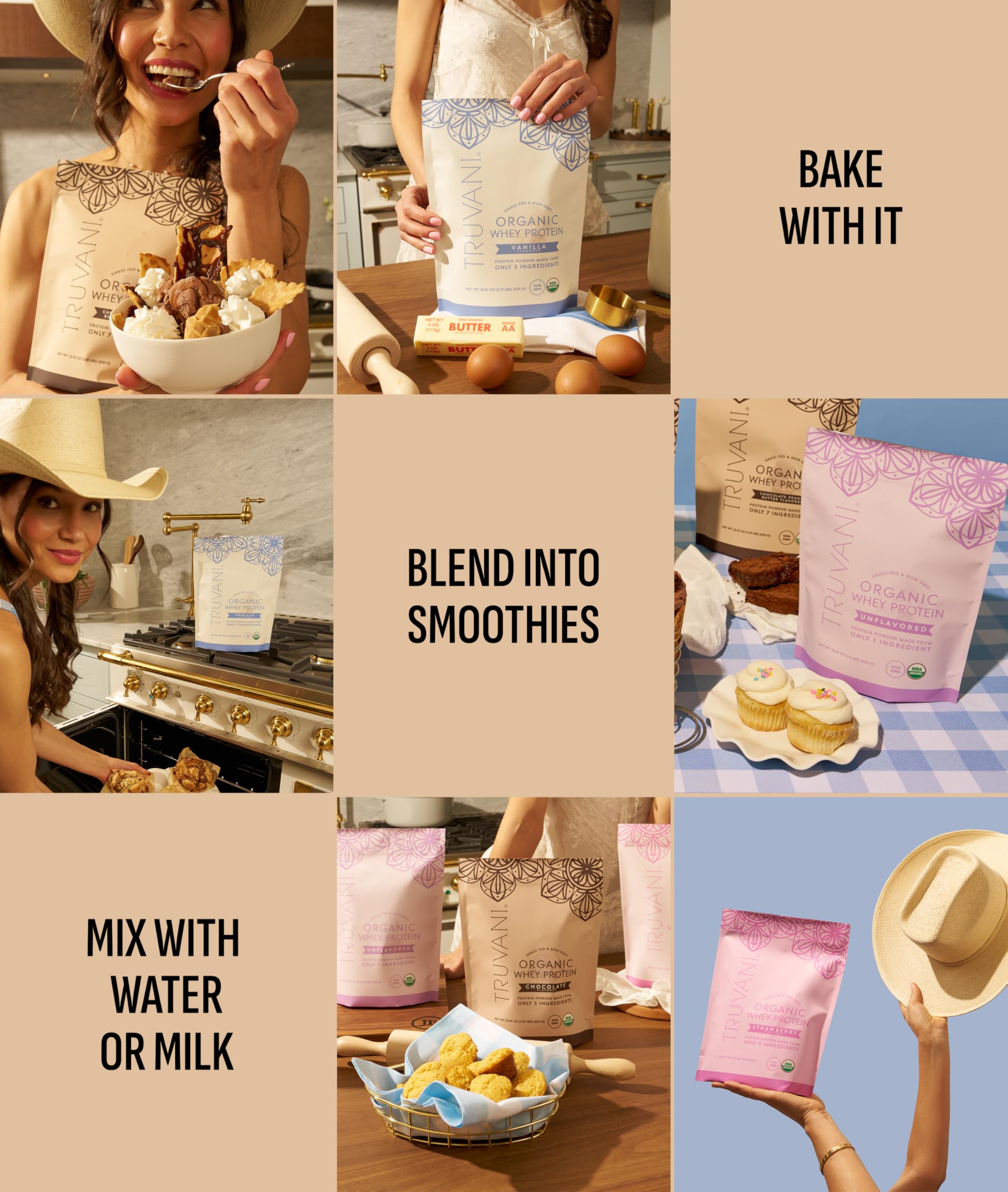 Gluten-free badge on Truvani whey label for sensitive diets