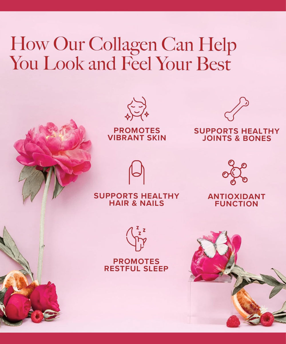 Truvani Hydrolyzed Collagen Peptides powder scoop highlights easy mixing for shakes and recipes.