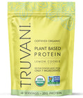 Truvani Vegan Pea Protein Powder – Lemon Cookie, 20g Organic Plant-Based Protein, 10 Servings, Keto, Gluten & Dairy Free