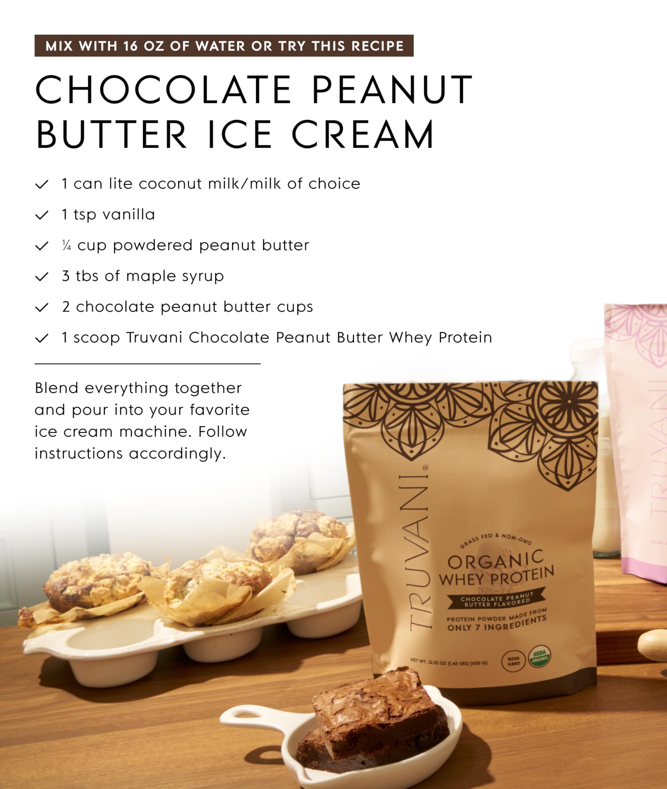 No added sugars with monk fruit in Truvani whey for balanced sweetness