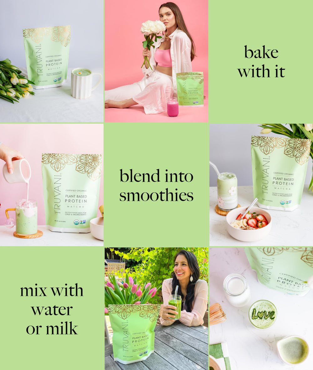 Truvani organic ingredients banner indicating sustainability and clean sourcing