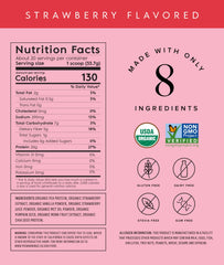 Truvani organic ingredients pea pumpkin seed chia blend in label