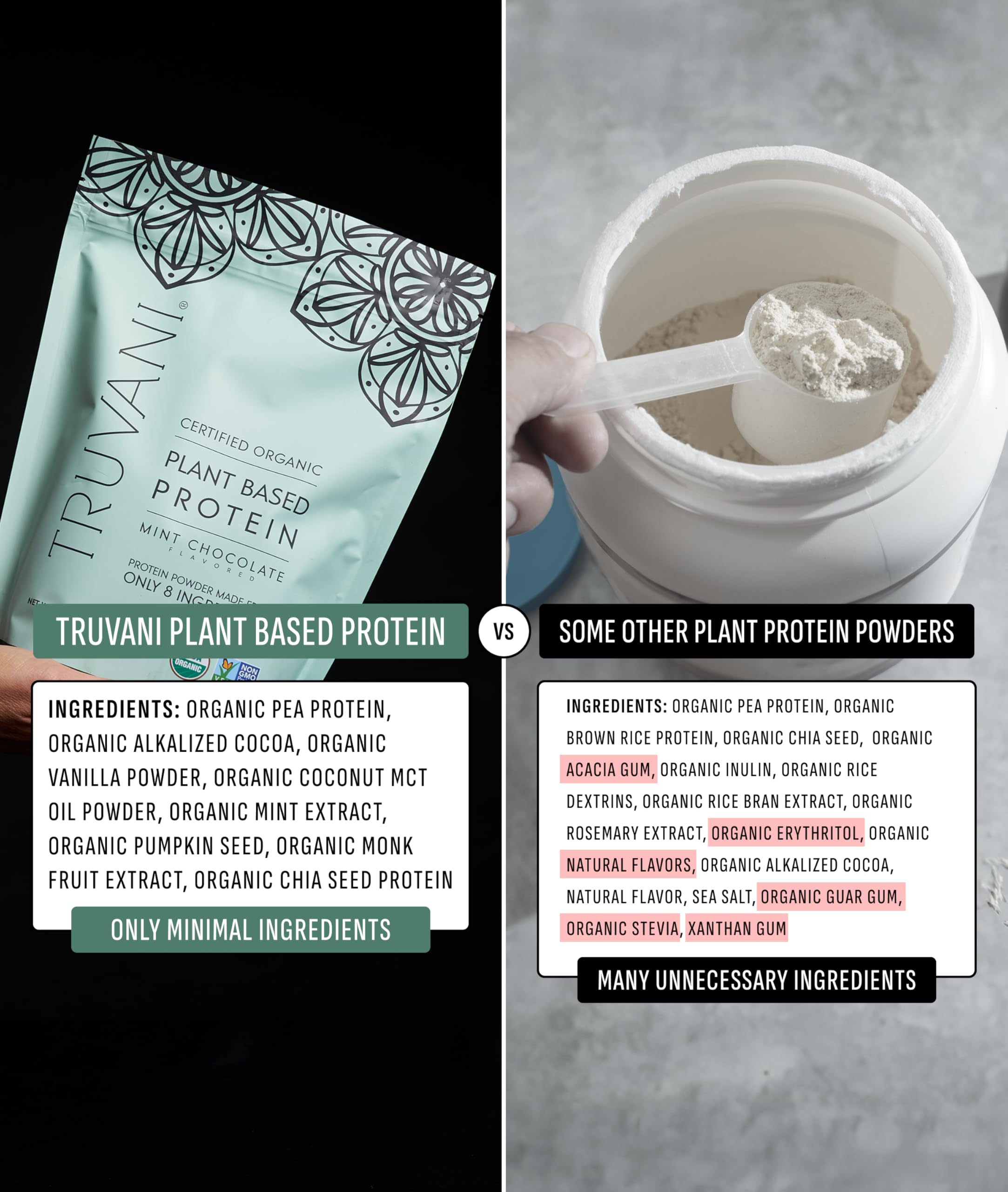 Truvani mint chocolate poured shake highlights creamy texture
