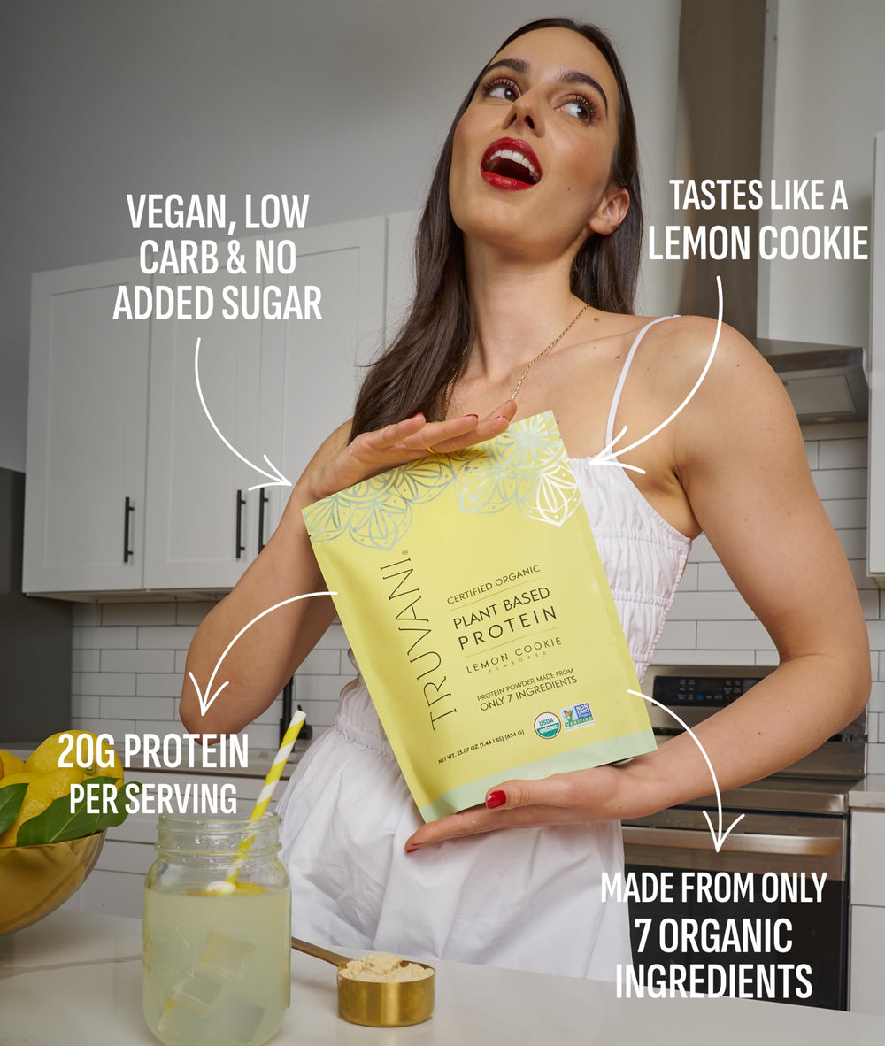 Truvani protein shake in glass for quick post-workout recovery