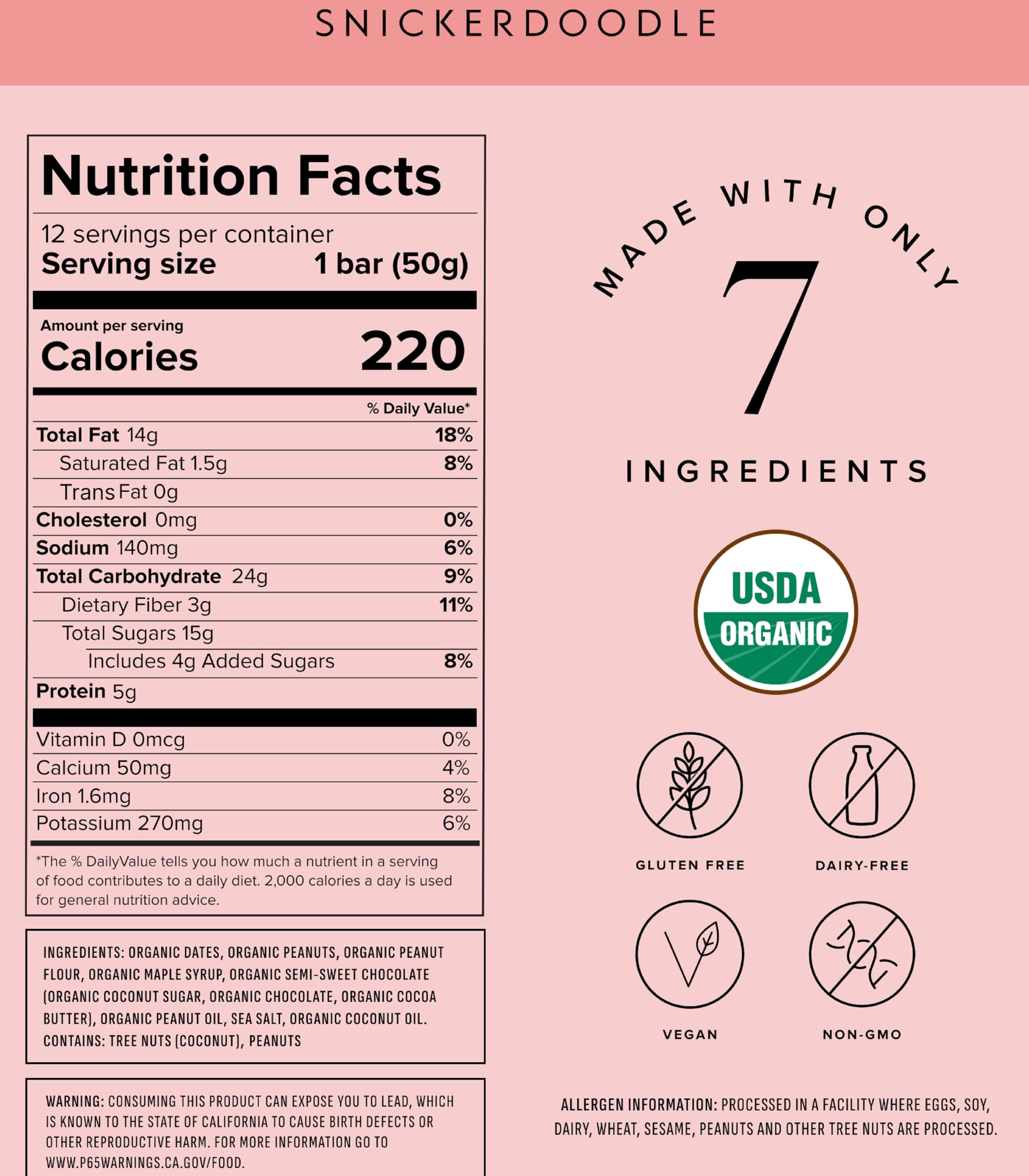 Truvani Snickerdoodle wrapper showcases a convenient, dairy-free treat.