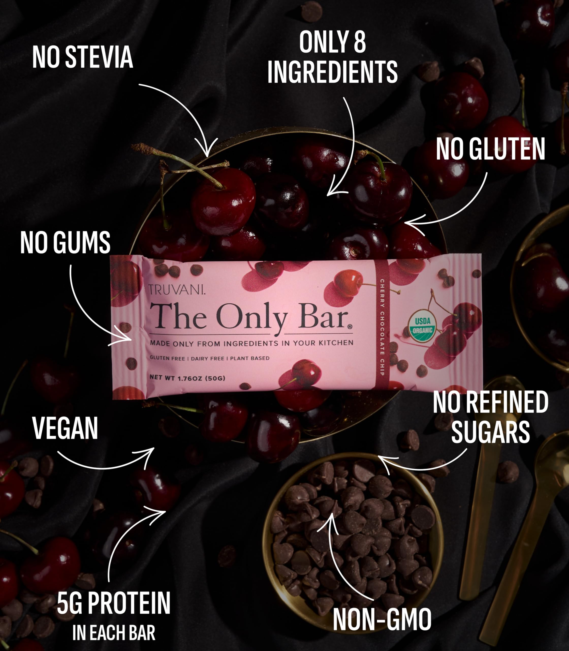 Truvani USDA Organic badge with bars for clean ingredient trust.