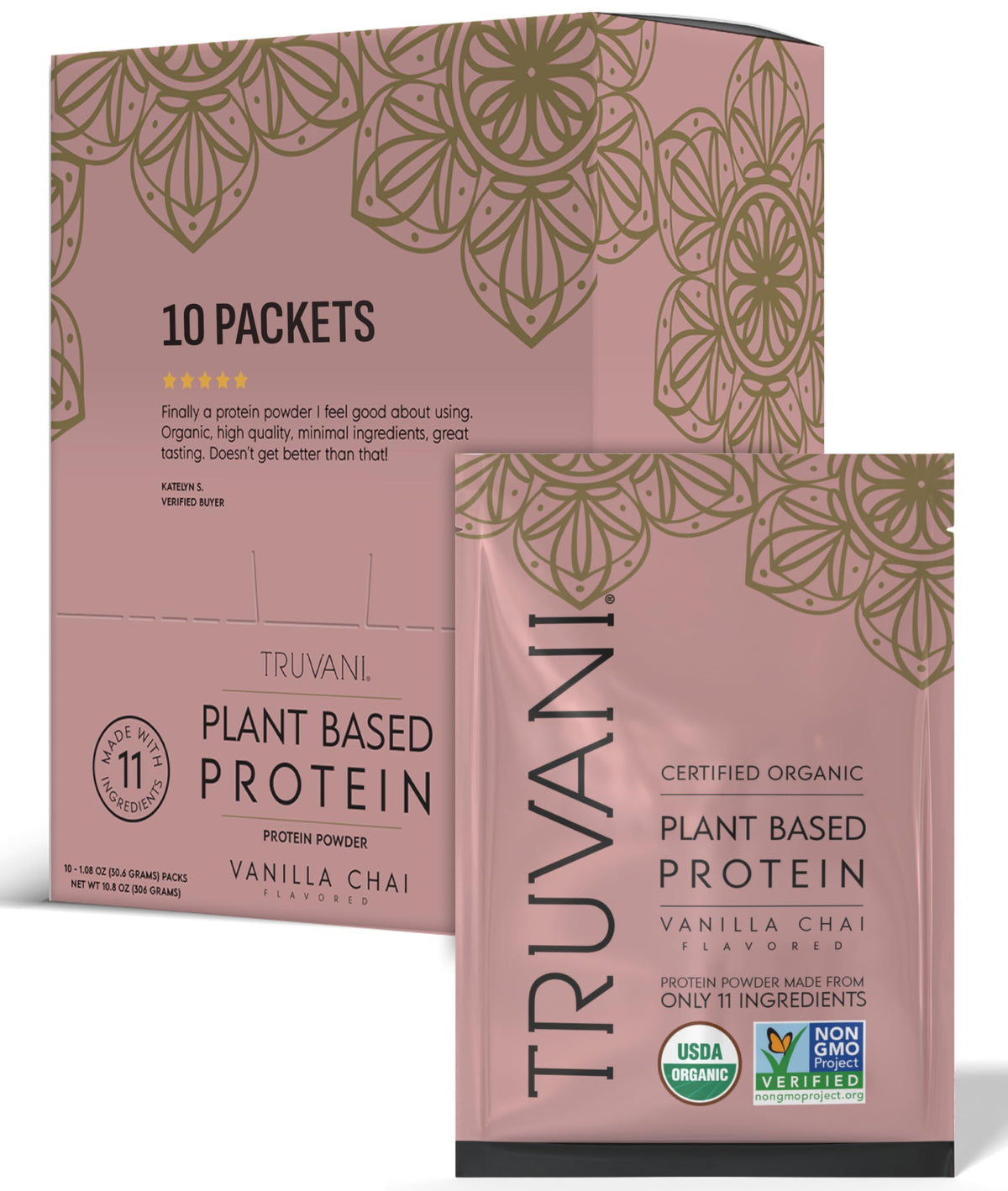 Truvani Vanilla Chai protein packet for on-the-go protein boost