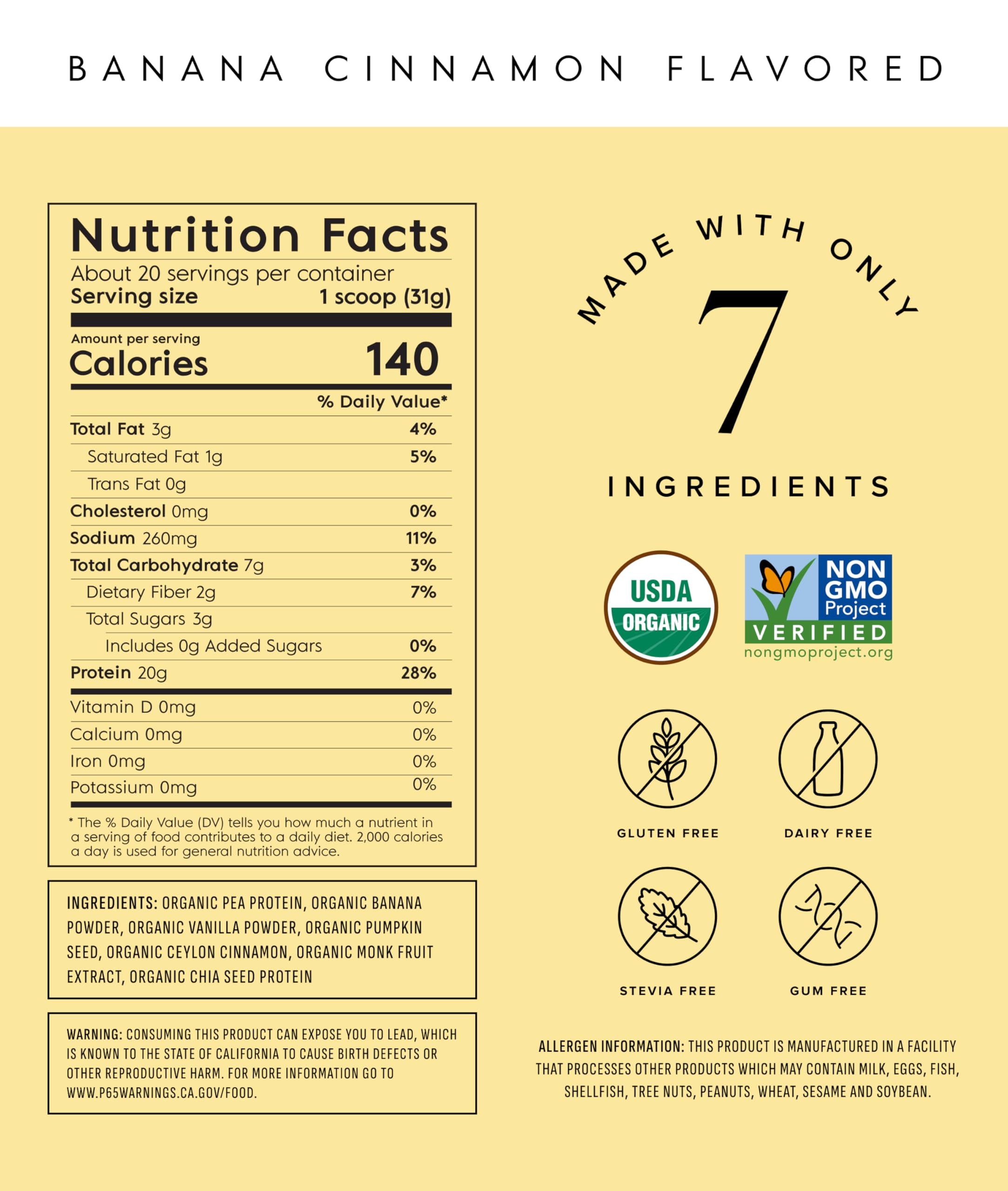 Truvani banana cinnamon protein powder shake blend for post-workout recovery