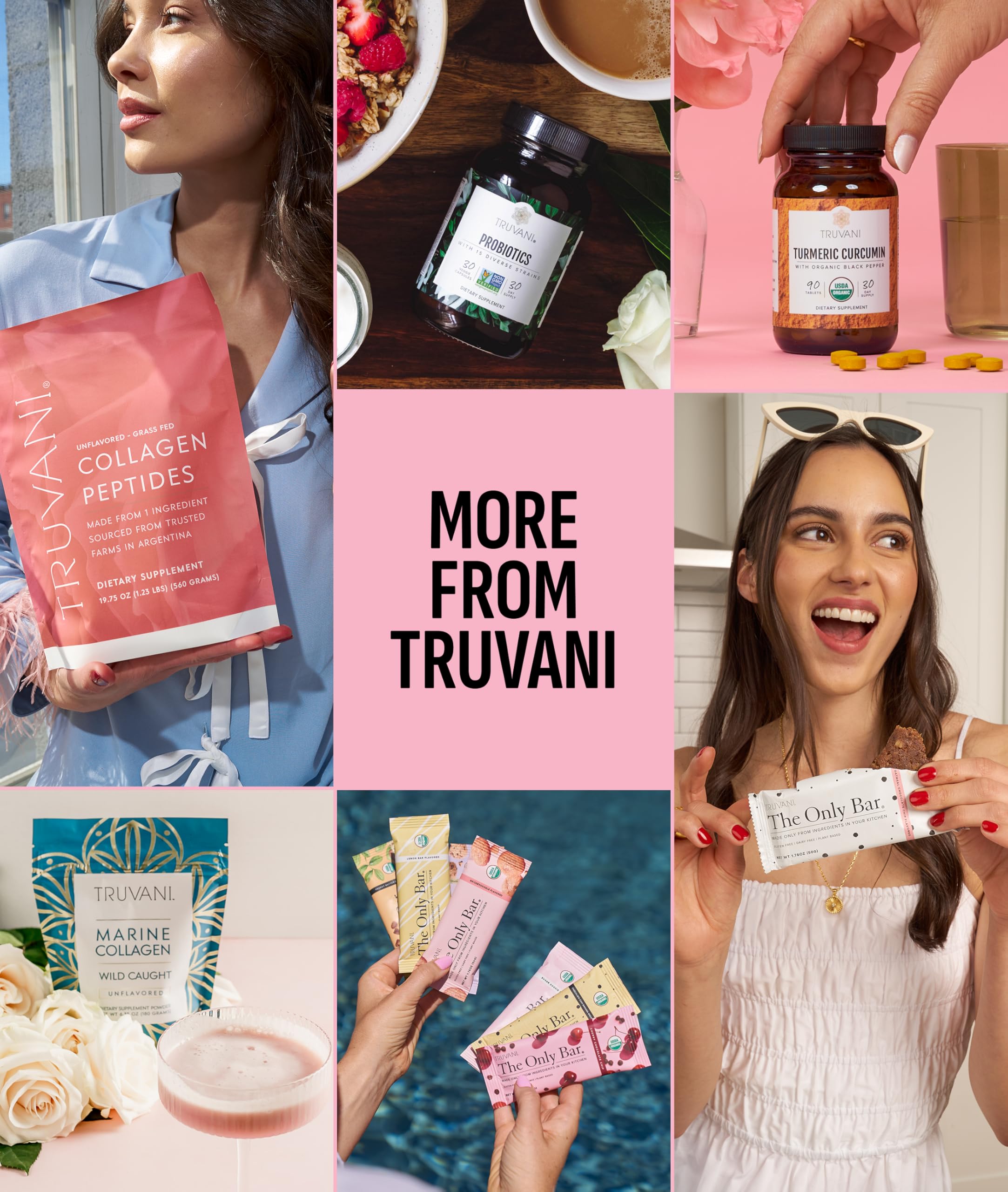 Truvani product label shows gluten-free and dairy-free attributes for sensitive diets