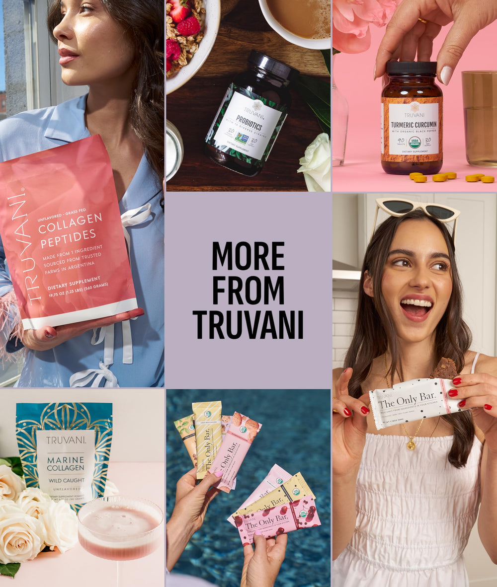 Organic certification seal on Truvani vegan protein labeling