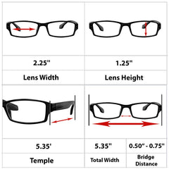 TruVision Readers 9501HP comfort hinges provide a secure fit.