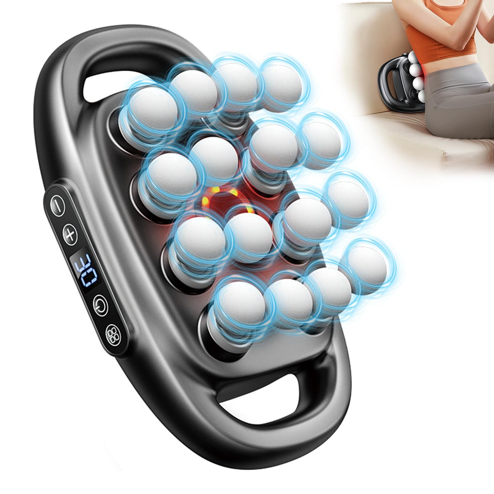 Trvtve 16-head massage gun kit—front view for full-body relief after workouts.