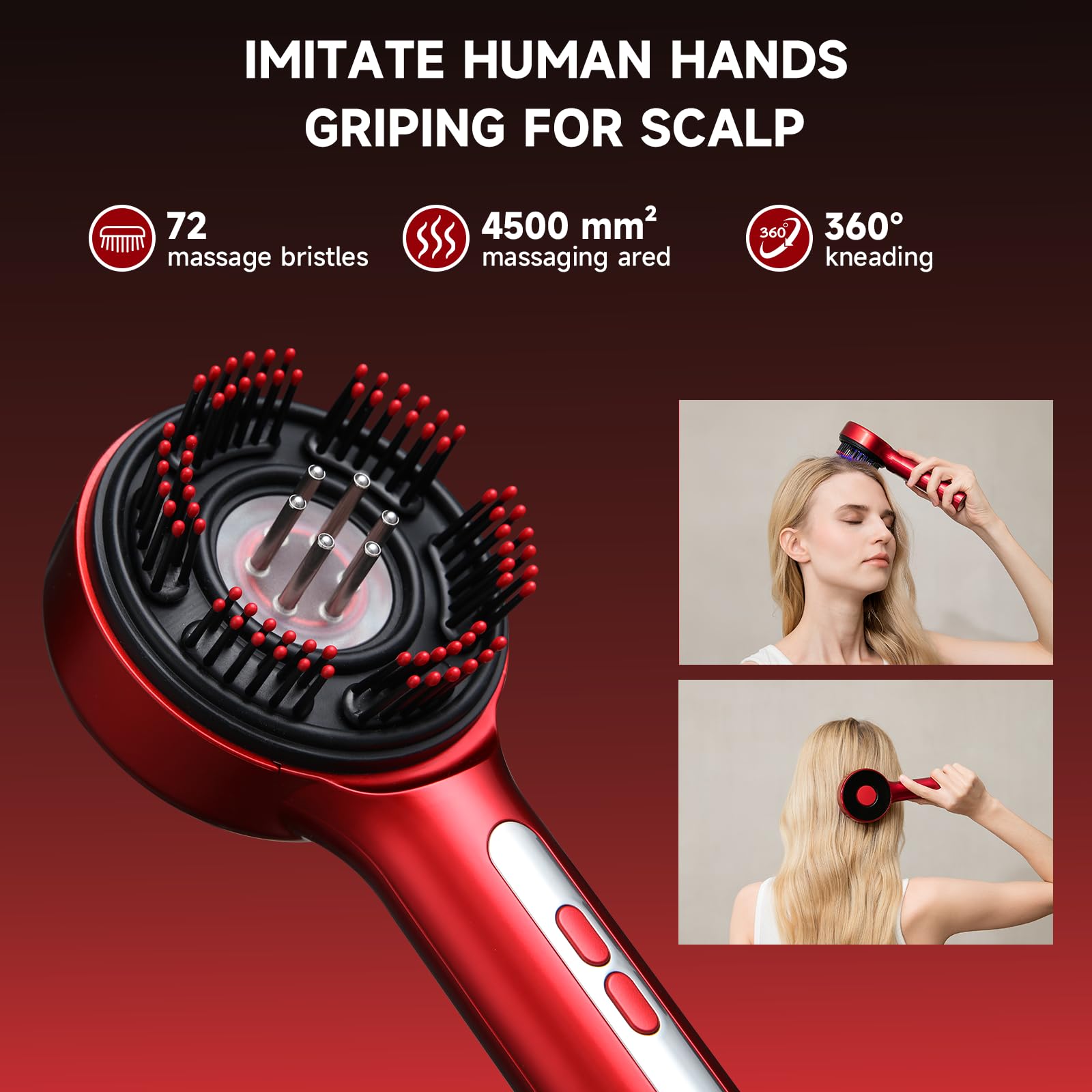 Trvtve hair oil applicator with roller-balls for even distribution.