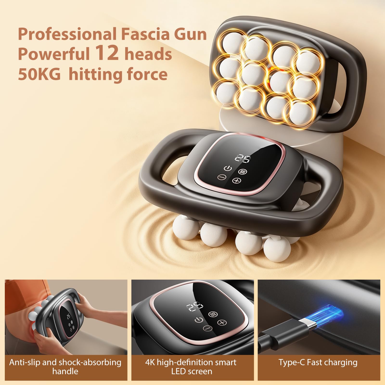 Trvtve Type-C charging with 1800mAh battery for long use.