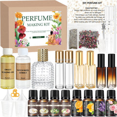 TSVATE DIY perfume kit contents for easy at-home fragrance creation.