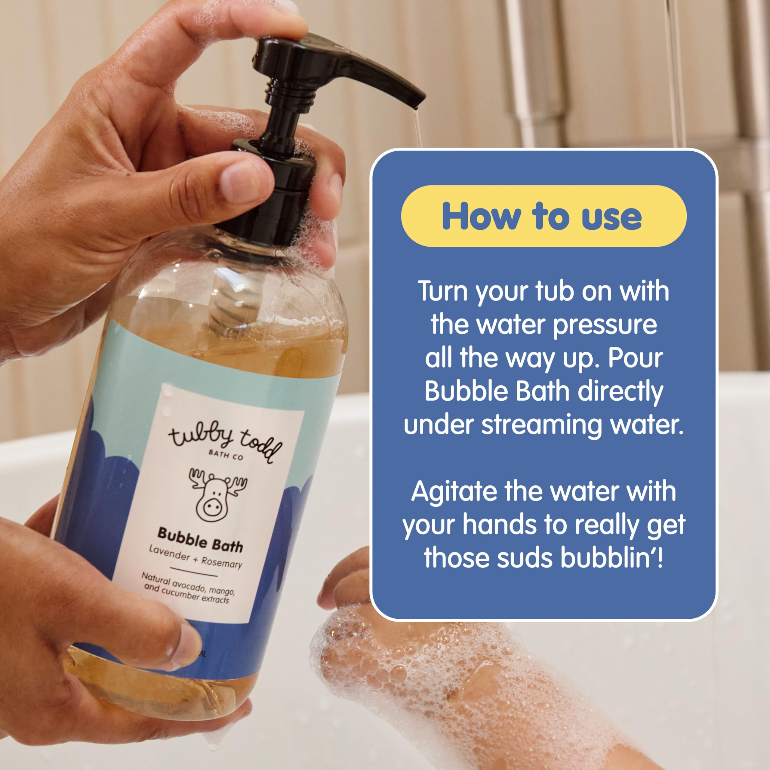 TUBBY TODD hypoallergenic formula supports gentle cleansing.