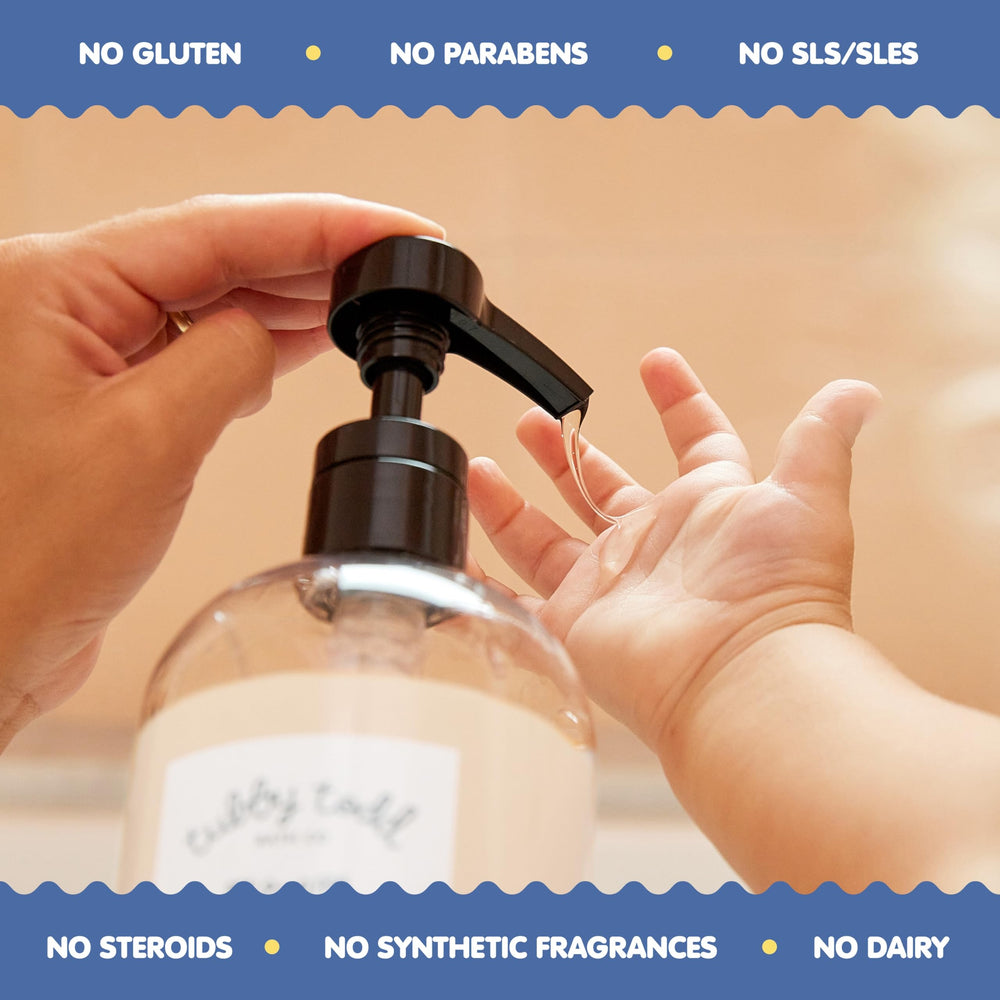 TUBBY TODD plant-based extracts nourish skin during bath.