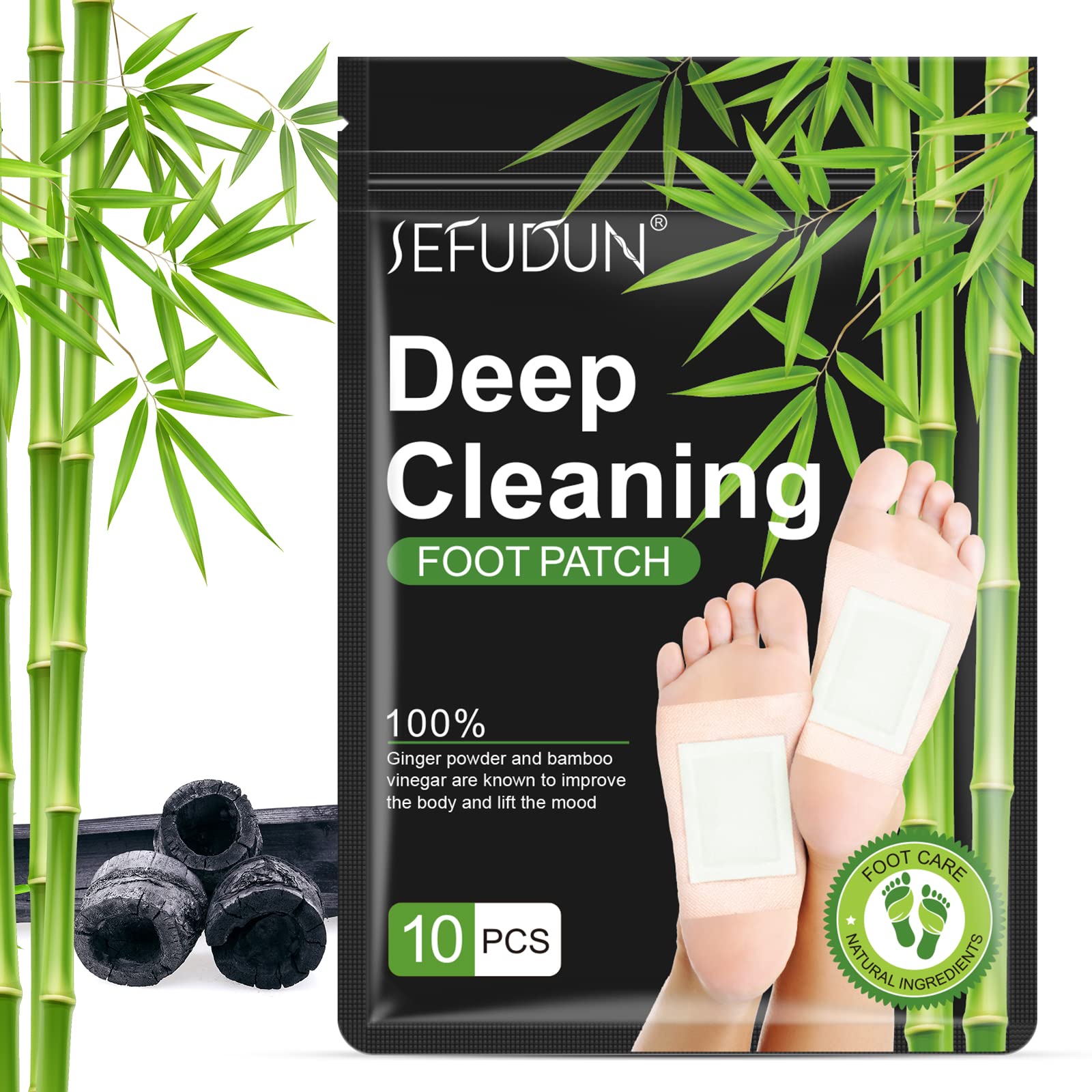 Tudiqe foot pads ginger powder close-up for natural cleansing and mood uplift
