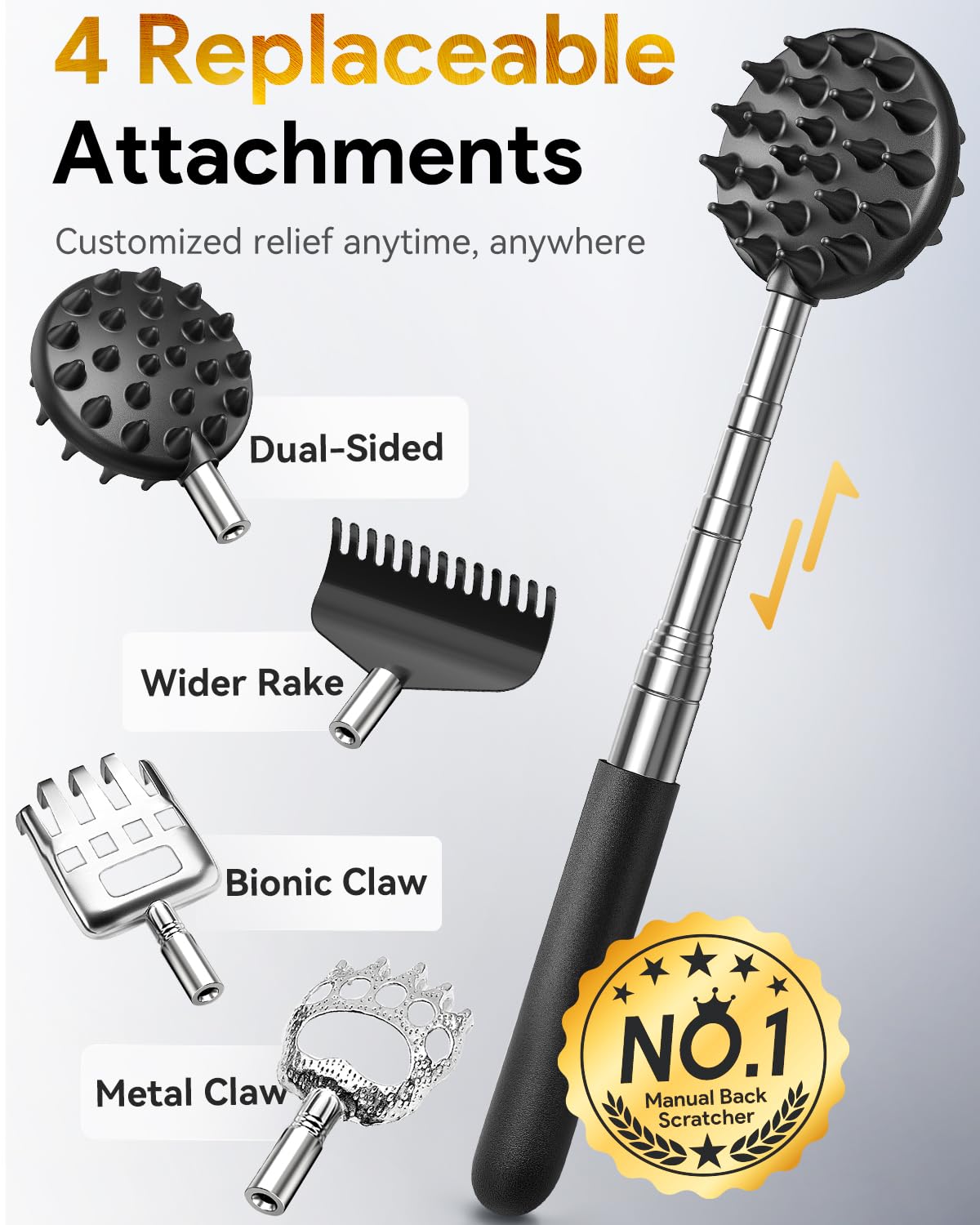 TUKUOS dual-sided spikes head for back and neck scratching