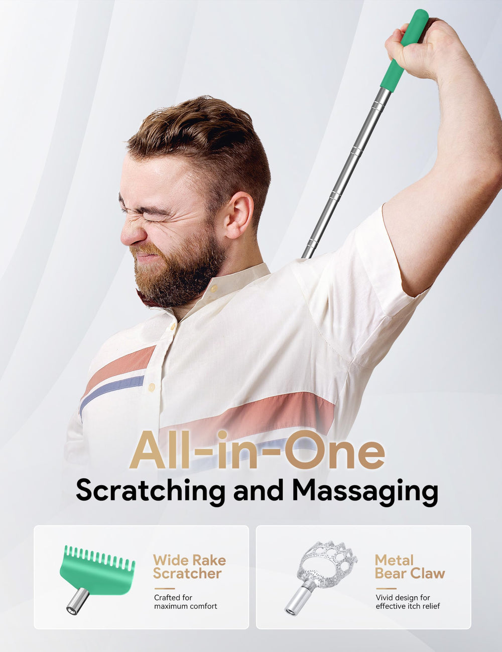 TUKUOS metal claw head designed to target stubborn back areas