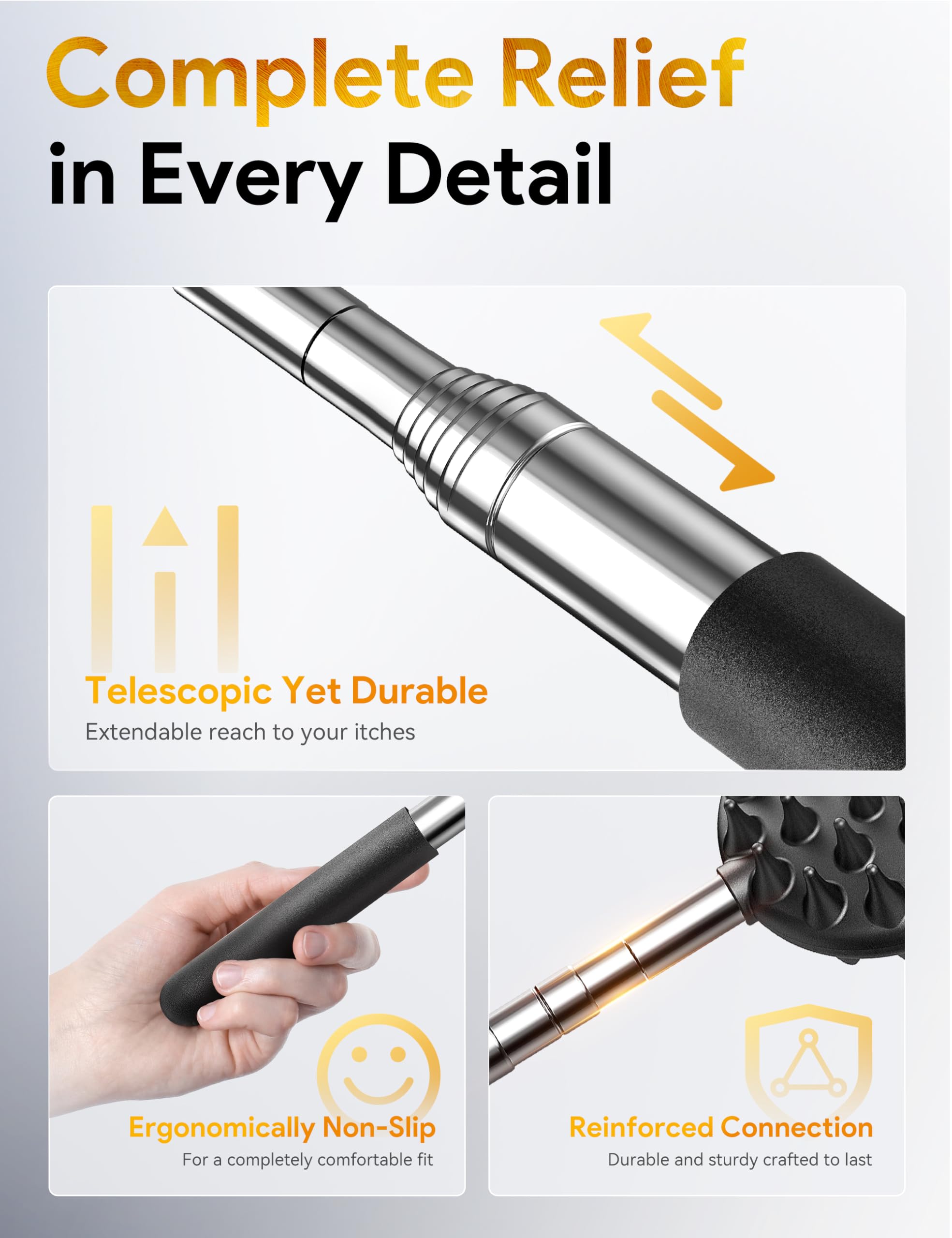 TUKUOS sturdy six-section handle with soft grip for secure handling