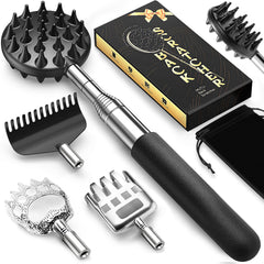 TUKUOS telescoping back scratcher pole extended for easy reach