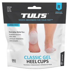 Tuli's gel heel cups absorb shock and reduce stress during long walks.