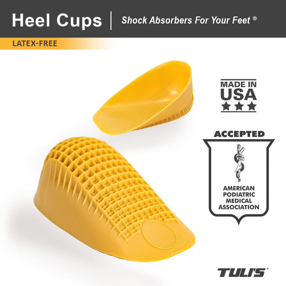 Tuli's Classic Heel Cups close-up foam detail of latex-free cushion