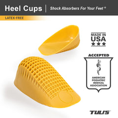 Tuli's Classic Heel Cups close-up foam detail of latex-free cushion
