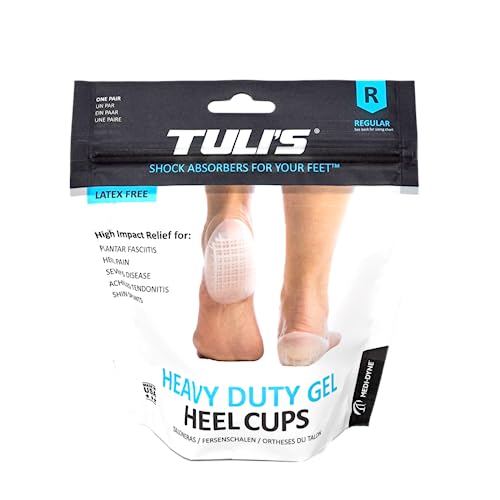 Tuli's gel heel cups demonstrate shock absorption during walking