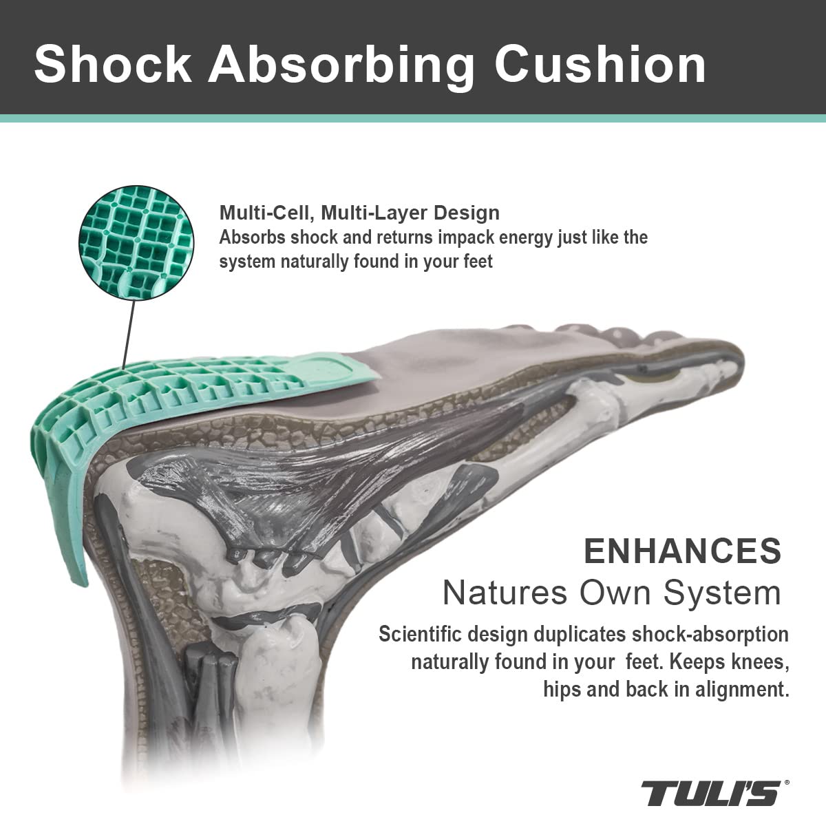 Tuli's APMA-accepted design signals trusted podiatry-backed support.