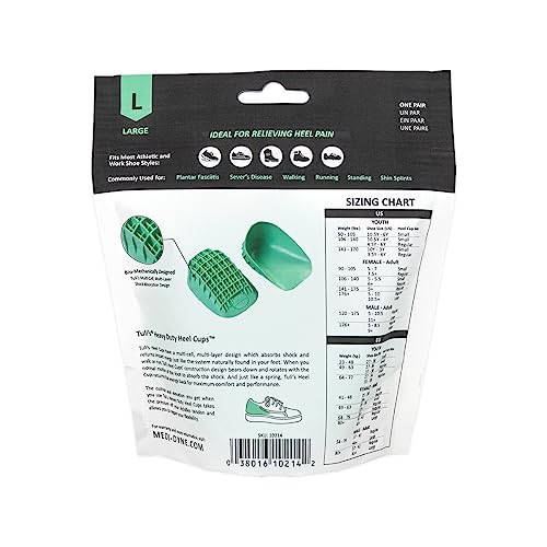 Tuli's Heel Cups in-shoe fit shown in sneakers for comfortable daily wear.