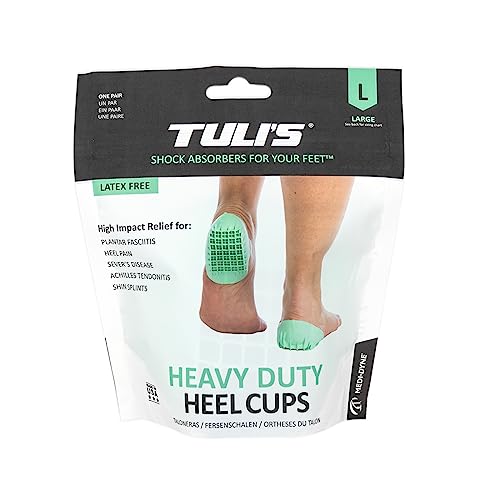 Tuli's heel cups inside an athletic shoe for enhanced cushioning