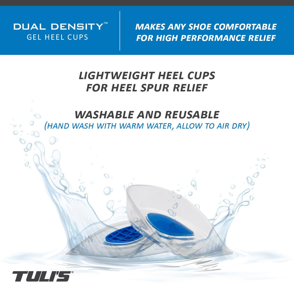 Tuli's heel cups fit inside most shoes for everyday use.