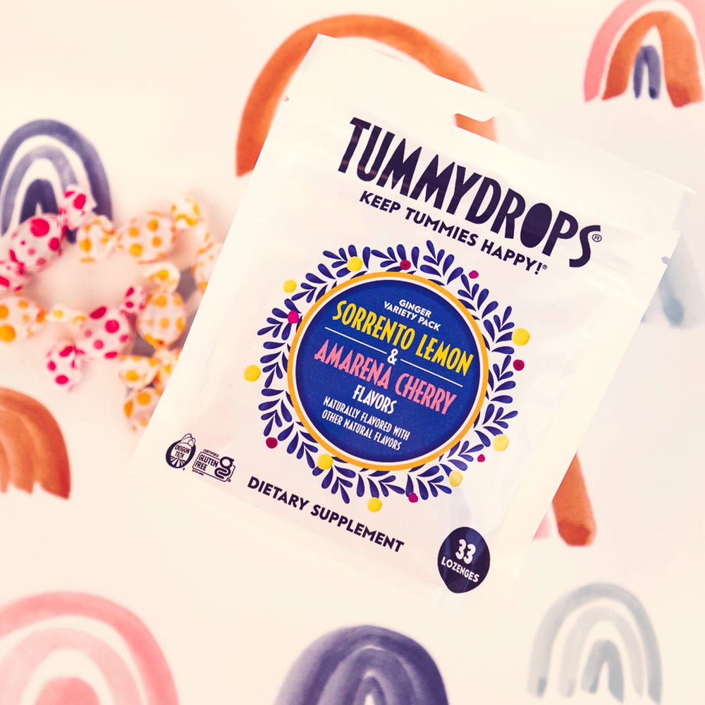 Tummydrops organic ingredients certification label visible