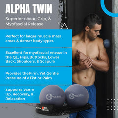 Close-up of Tune Up Fitness Alpha Ball texture for deep, precise release.
