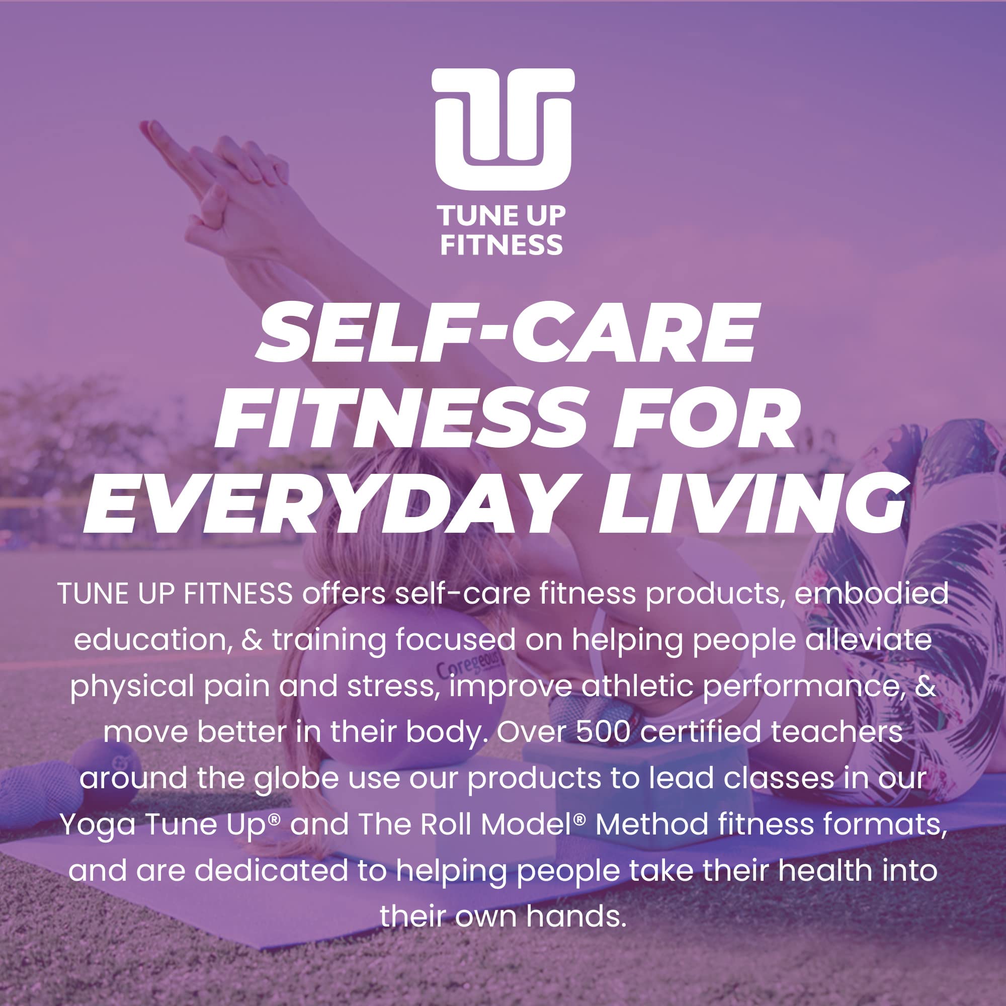Tune Up Fitness Coregeous Ball travel-ready for on-the-go self-care.