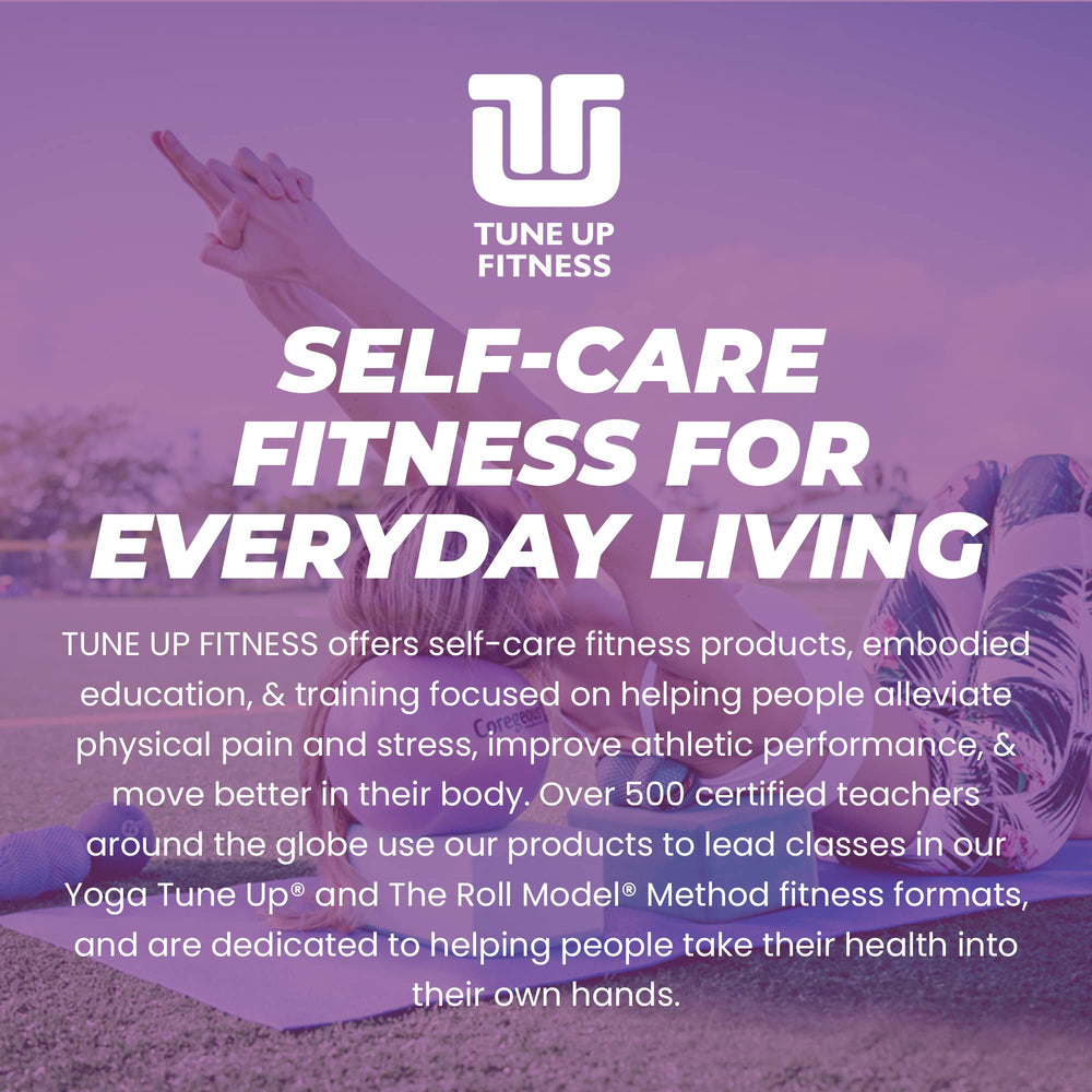 Tune Up Fitness Coregeous Ball travel-ready for on-the-go self-care.