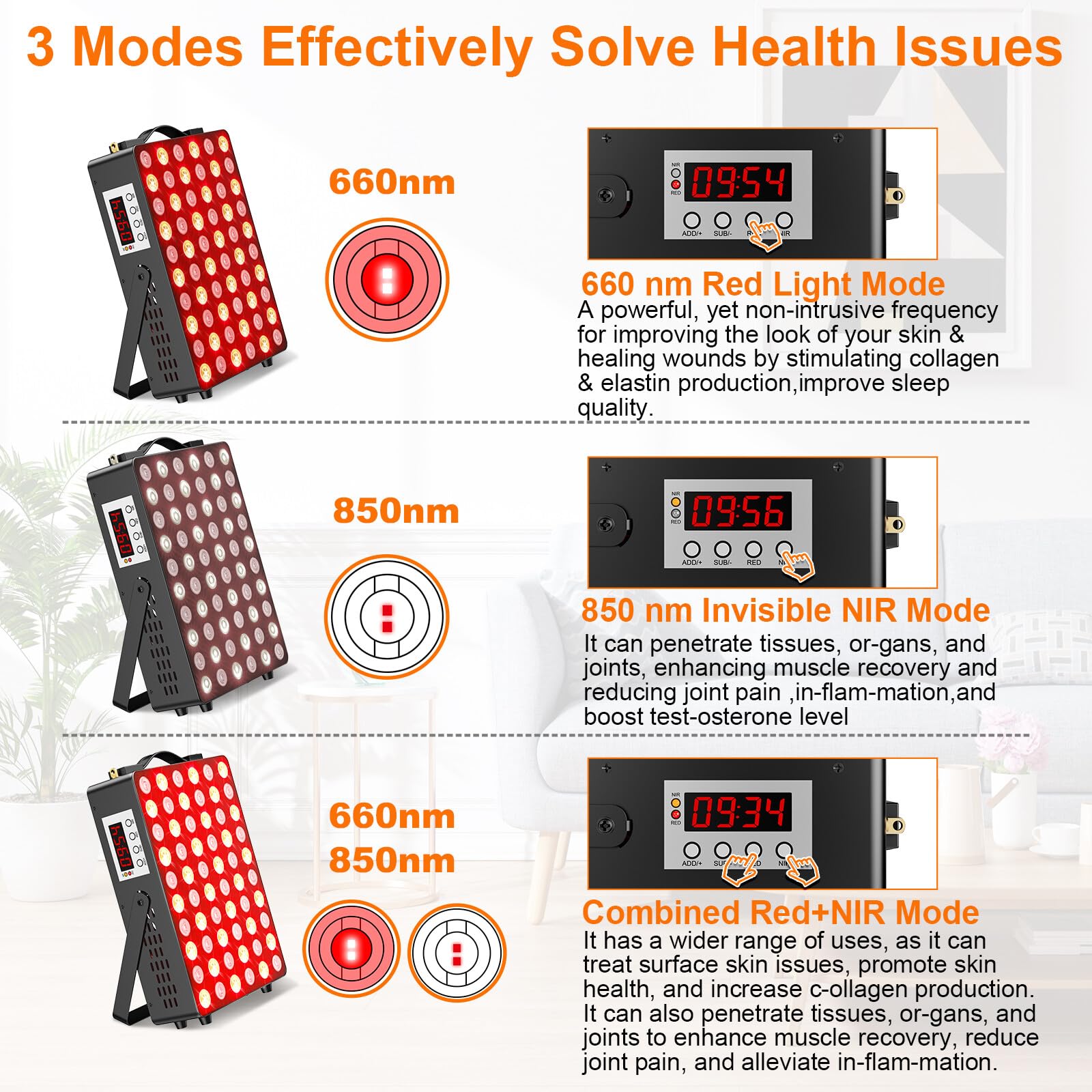 Tuohun red light therapy panel used on the face to boost vitality.