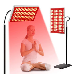 Tuohun red light therapy lamp front panel emitting dual wavelengths for skin vitality.