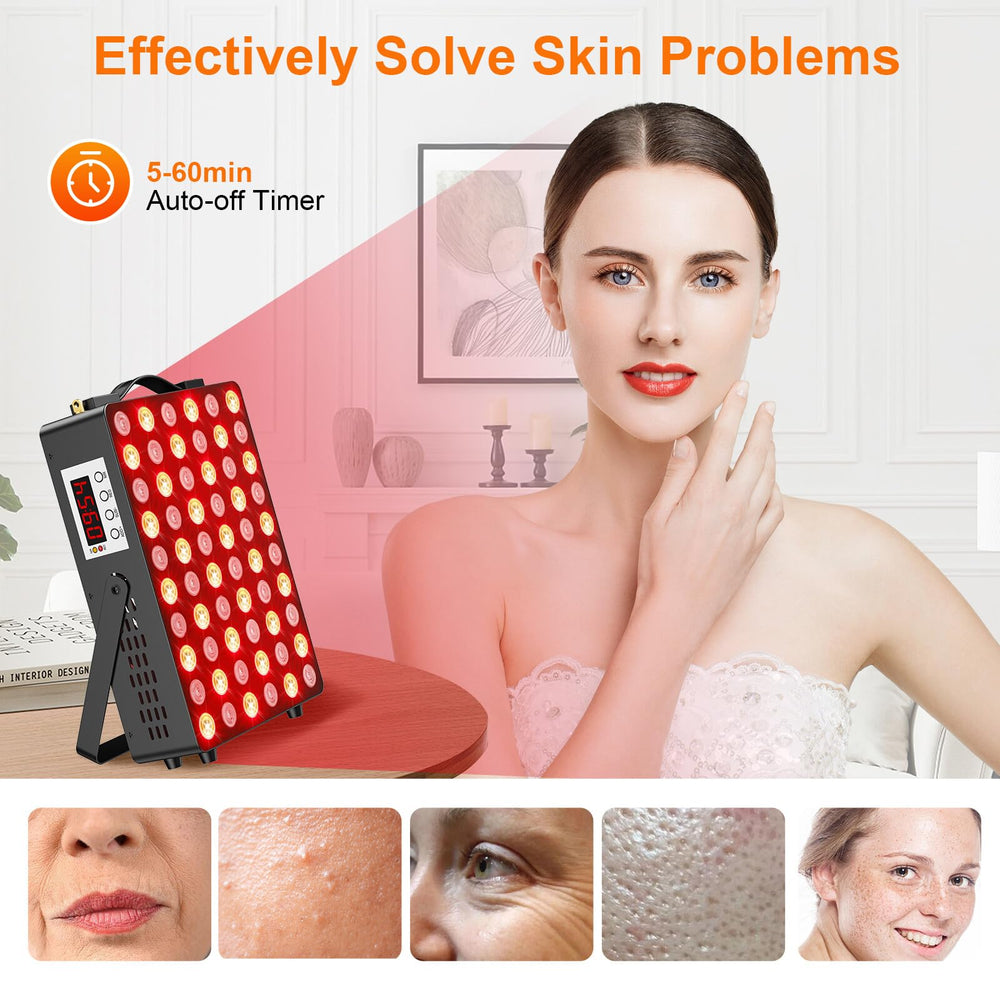 Tuohun red light therapy panel control panel enables easy mode selection.
