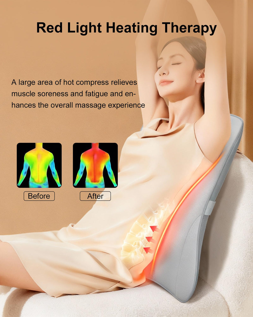 TUOSEDA portable back massager ready for travel and on-the-go relief.