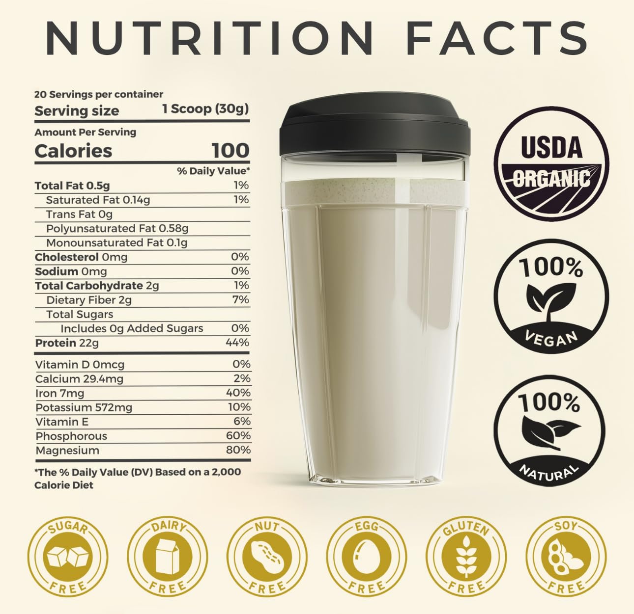 TUPAXA organic hemp protein ingredients close-up highlighting vegan, gluten-free sources.