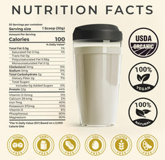 TUPAXA organic hemp protein ingredients close-up highlighting vegan, gluten-free sources.