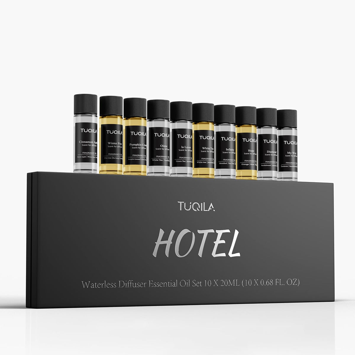 Tuqila hotel luxury diffuser set bottles deliver premium room fragrance.